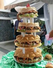 burger wedding cake